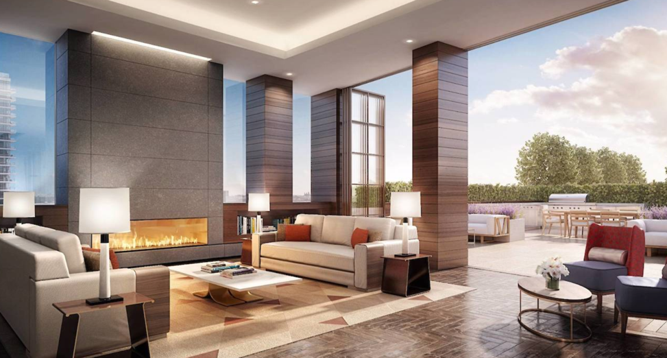 1 West End Avenue, Unit 16B Manhattan, NY 10023 - Photo 11 of 18 a living room with furniture and a large window