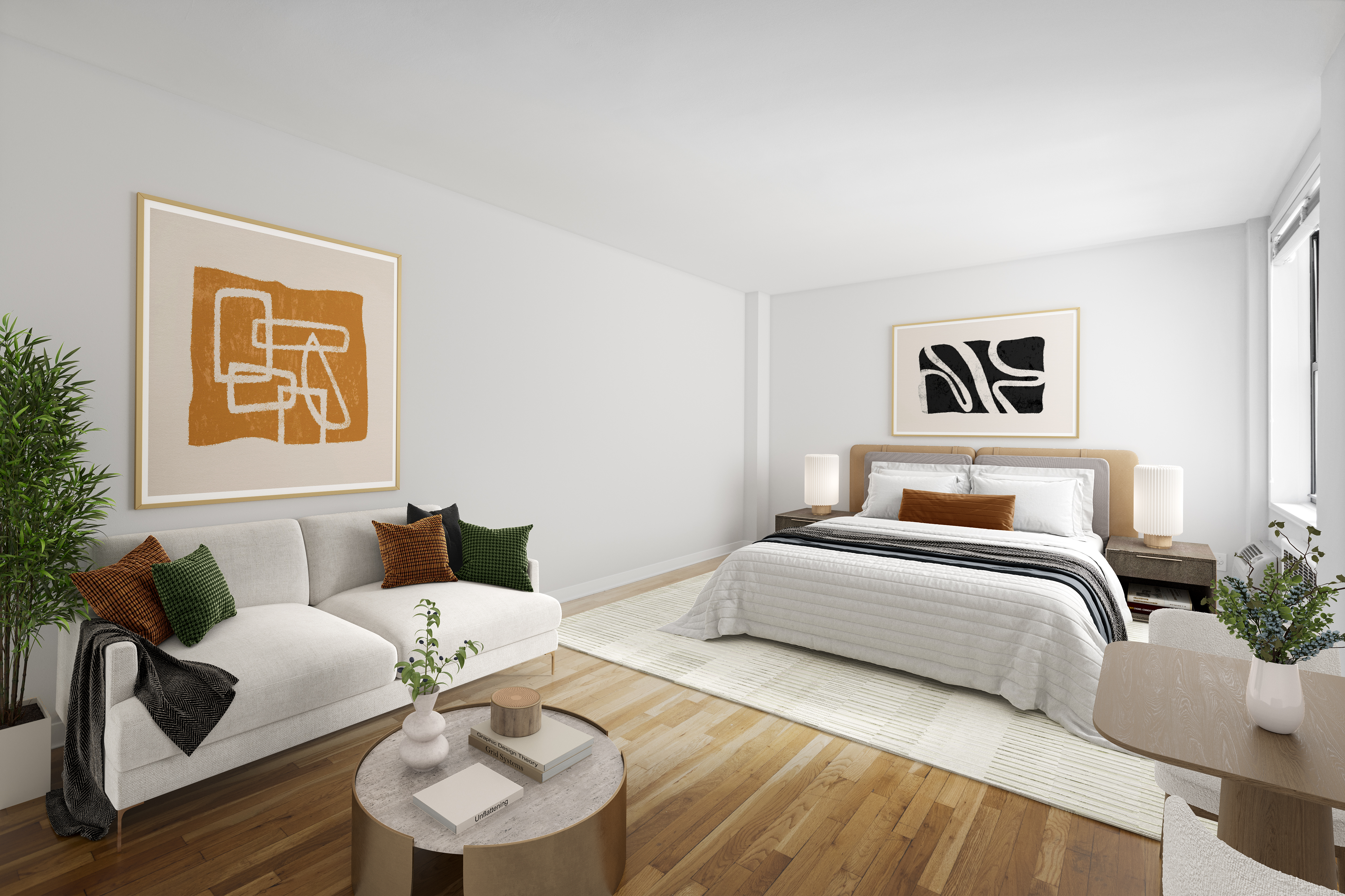 85 4th Avenue, Unit 4CC Manhattan, NY 10003 - Photo 1 of 6 a bedroom with a bed and wooden floor