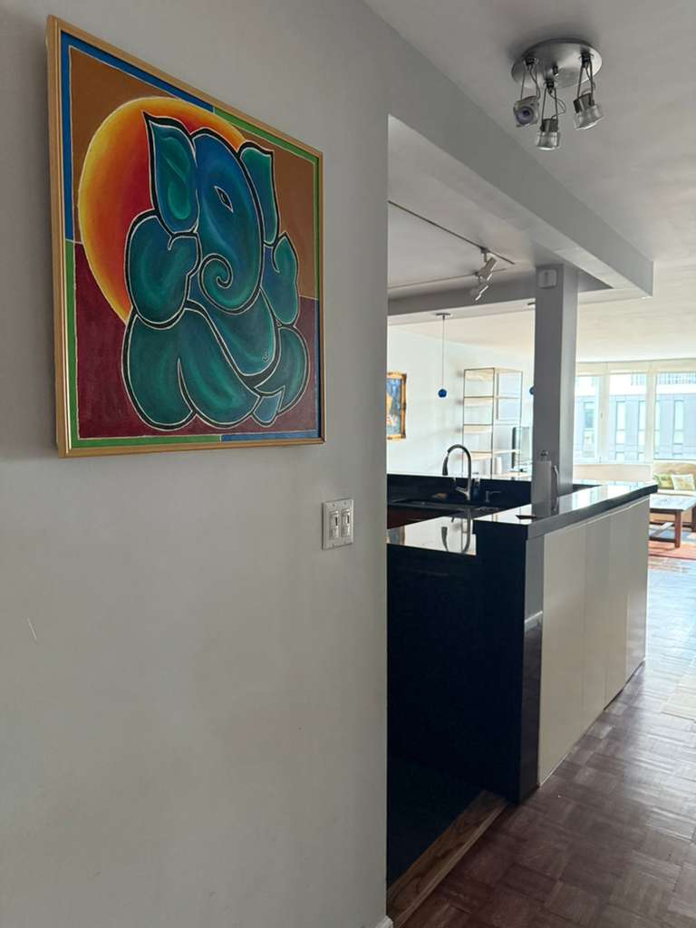 275 Greenwich Street, Unit 11G Manhattan, NY 10007 - Photo 6 of 18 a kitchen with a refrigerator and countertop