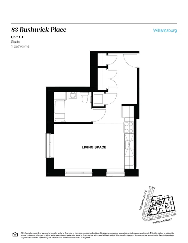 $3,228 | 83 Bushwick Place, Unit 1D | East Williamsburg