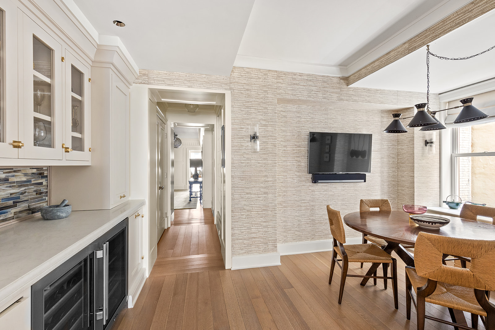 15 West 81st Street, Unit 4E Manhattan, NY 10024 - Photo 6 of 18 a view of a dining room with furniture and wooden floor