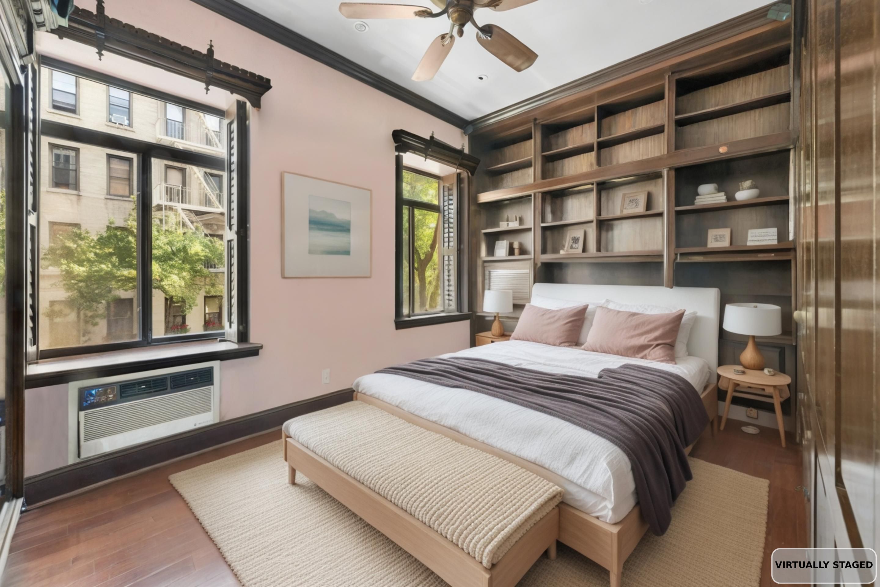 228 West 21st Street, Unit 4 Manhattan, NY 10011 - Photo 7 of 14 a bedroom with a large bed and a chandelier