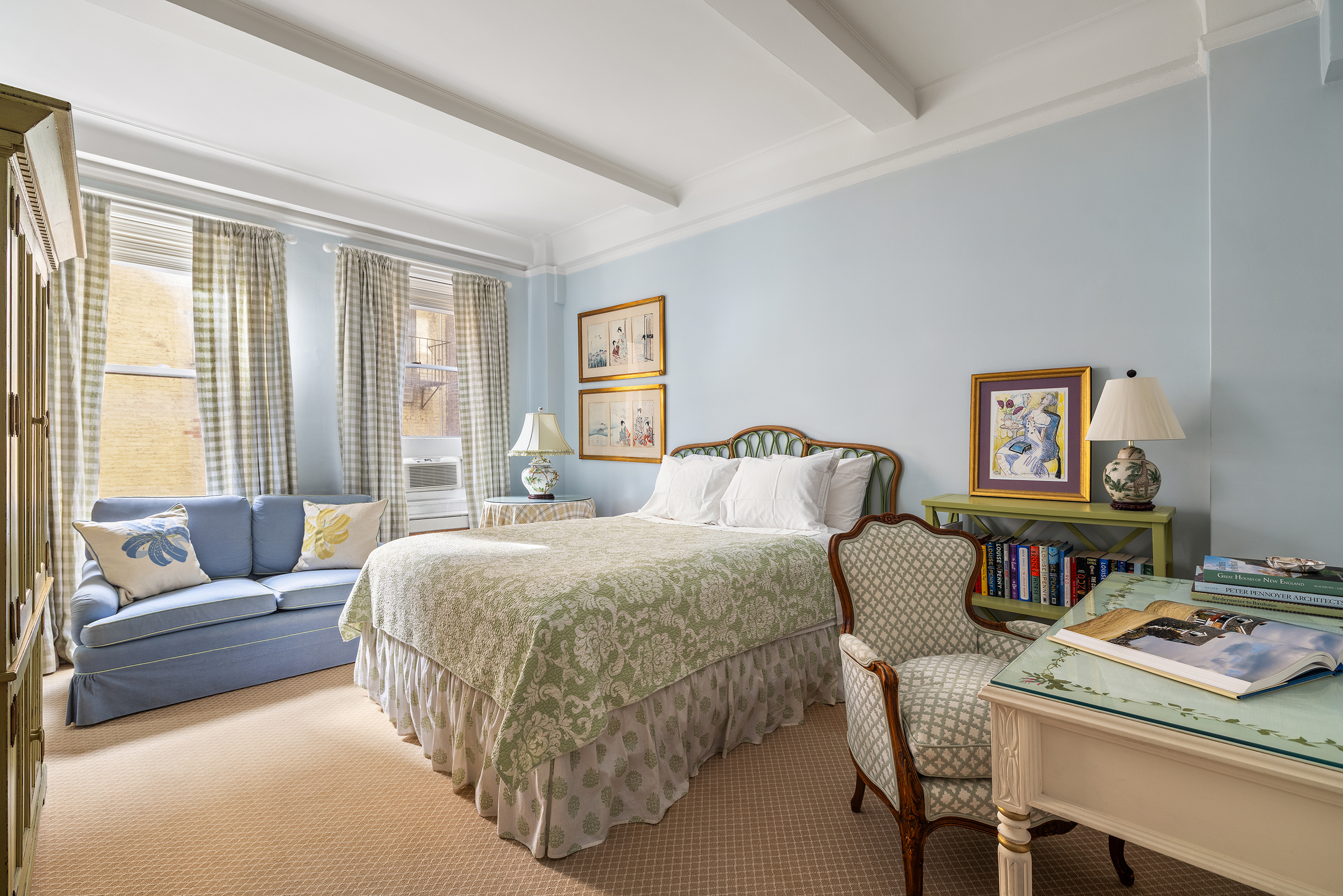 70 East 77th Street, Unit 6A Manhattan, NY 10075 - Photo 14 of 17 a bedroom with a bed and a couch