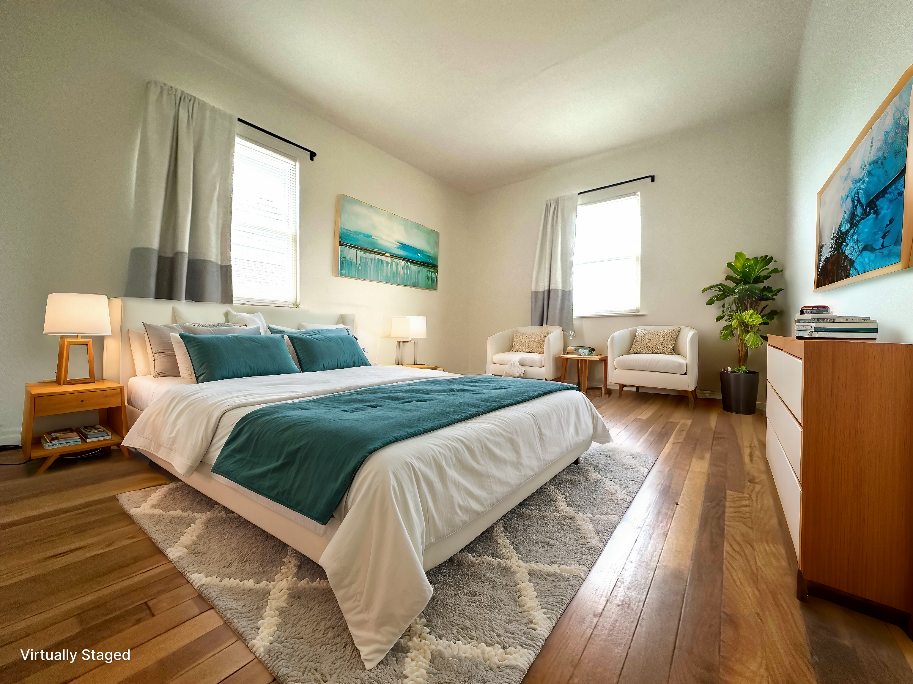 75-66 197th Street Queens, NY 11366 - Photo 11 of 14 a bedroom with bed and wooden floor