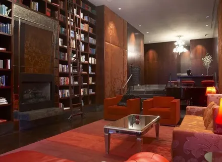 a room with furniture