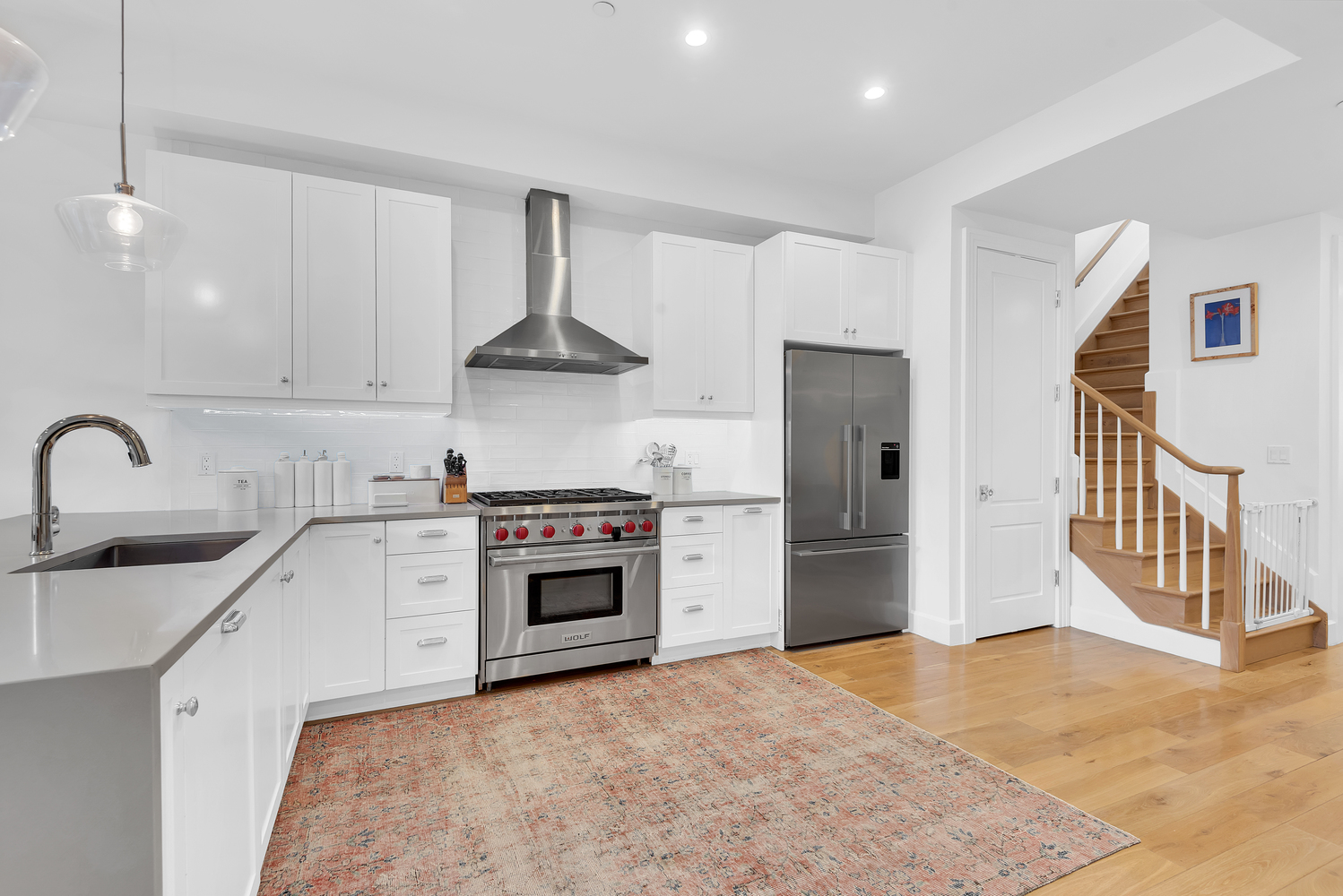 84 Lefferts Place, Unit 3B Brooklyn, NY 11238 - Photo 3 of 12 a kitchen with stainless steel appliances a stove a sink and a refrigerator