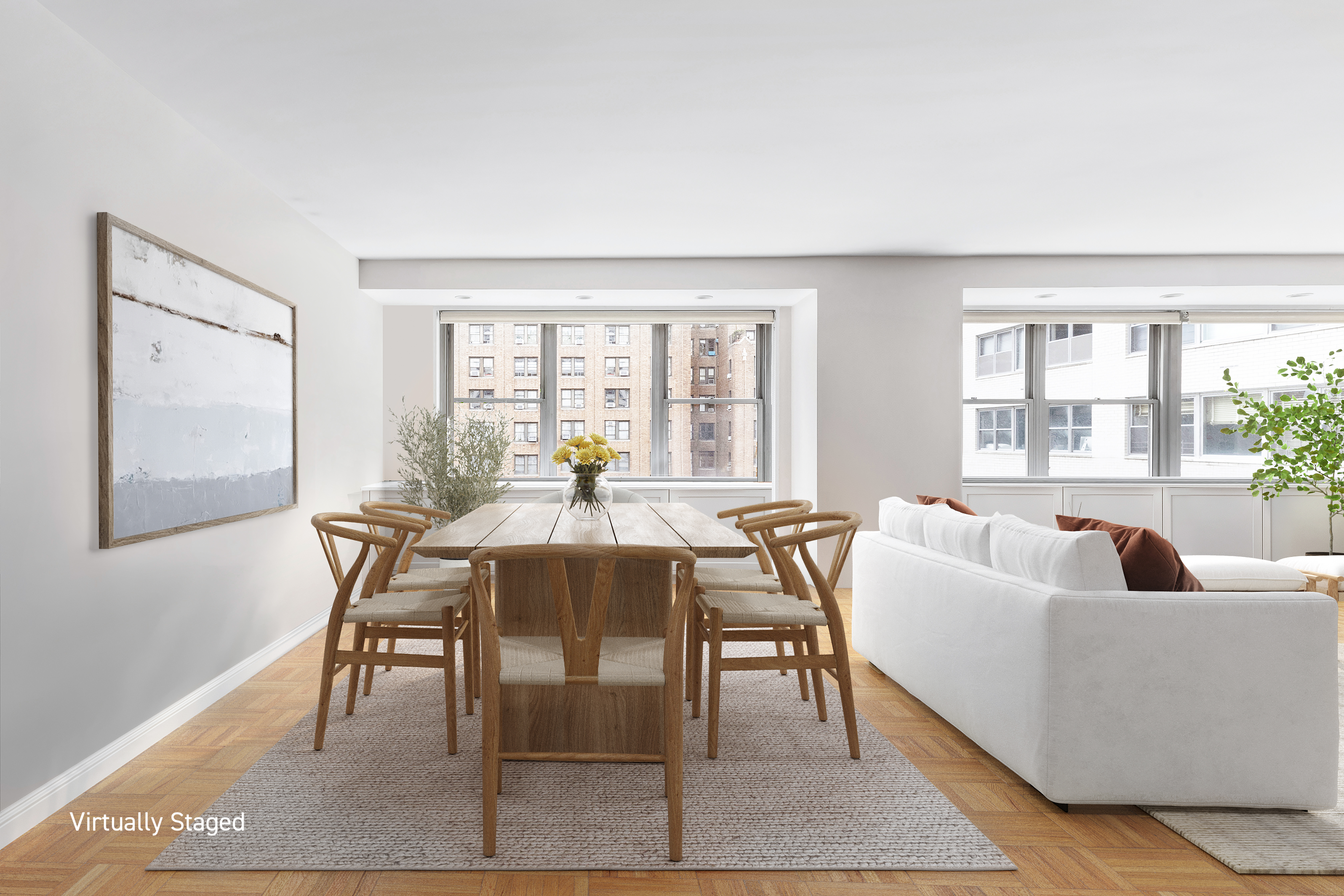 15 West 72nd Street, Unit 8TU Manhattan, NY 10023 - Photo 2 of 12 a view of a dining room with furniture and wooden floor