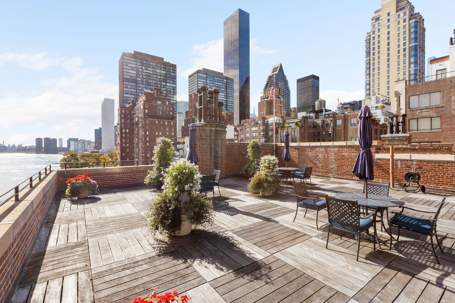 455 East 51st Street, Unit 6B Manhattan, NY 10022 - Photo 13 of 17 a view of a terrace with chairs