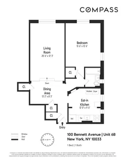 $430,000 | 100 Bennett Avenue, Unit 6B | Hudson Heights