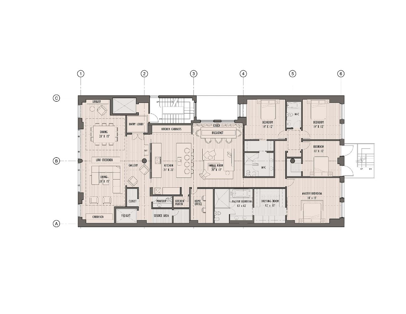 25 East 21st Street, Unit 2 Manhattan, NY 10010 - Photo 3 of 4 a black and white photo of a living room