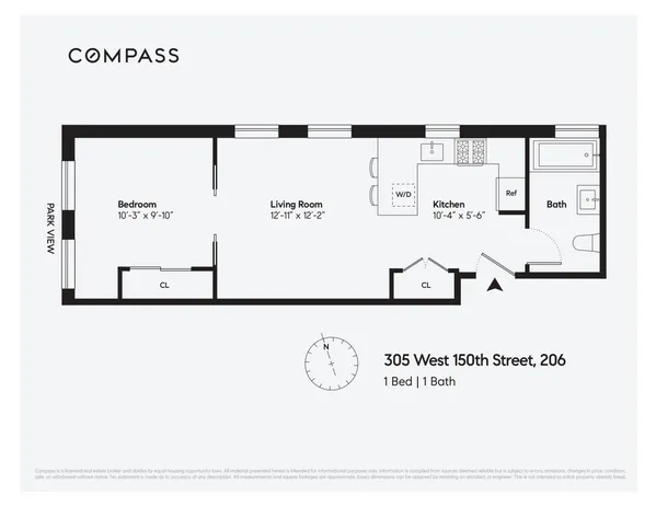 $399,000 | 305 West 150th Street, Unit 206 | Central Harlem