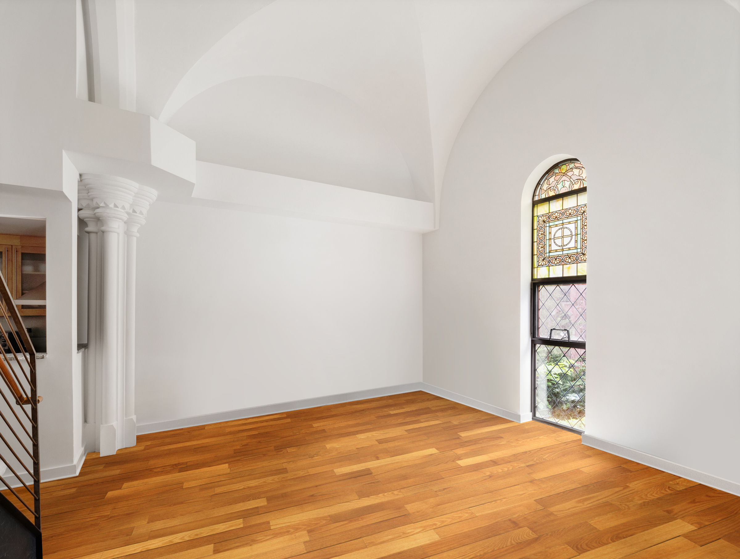 401 Hicks Street, Unit A3A Brooklyn, NY 11201 - Photo 10 of 22 a view of empty room with wooden floor and fan