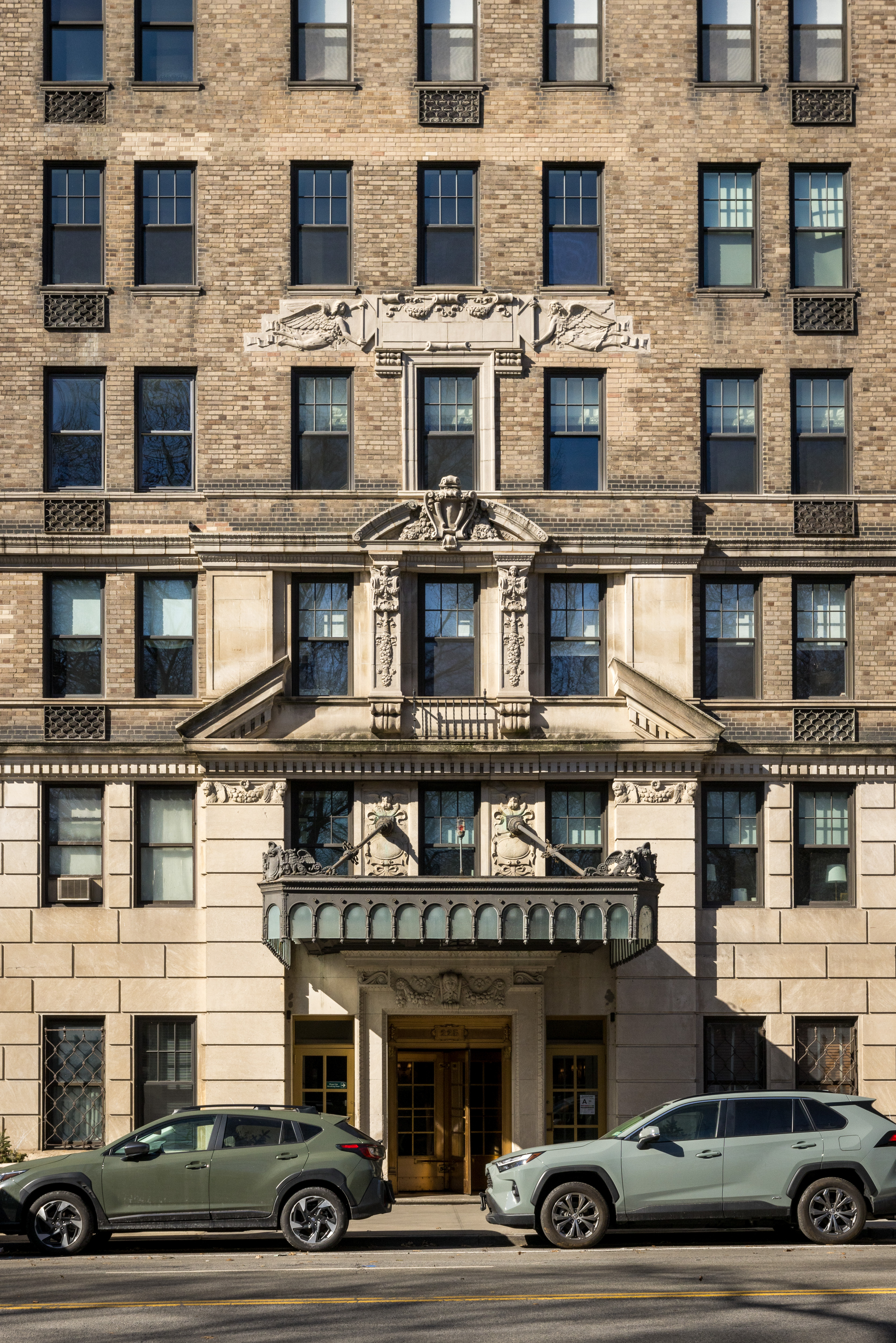 225 Central Park West, Unit 416 Manhattan, NY 10024 - Photo 14 of 16 a front view of a building with parking space