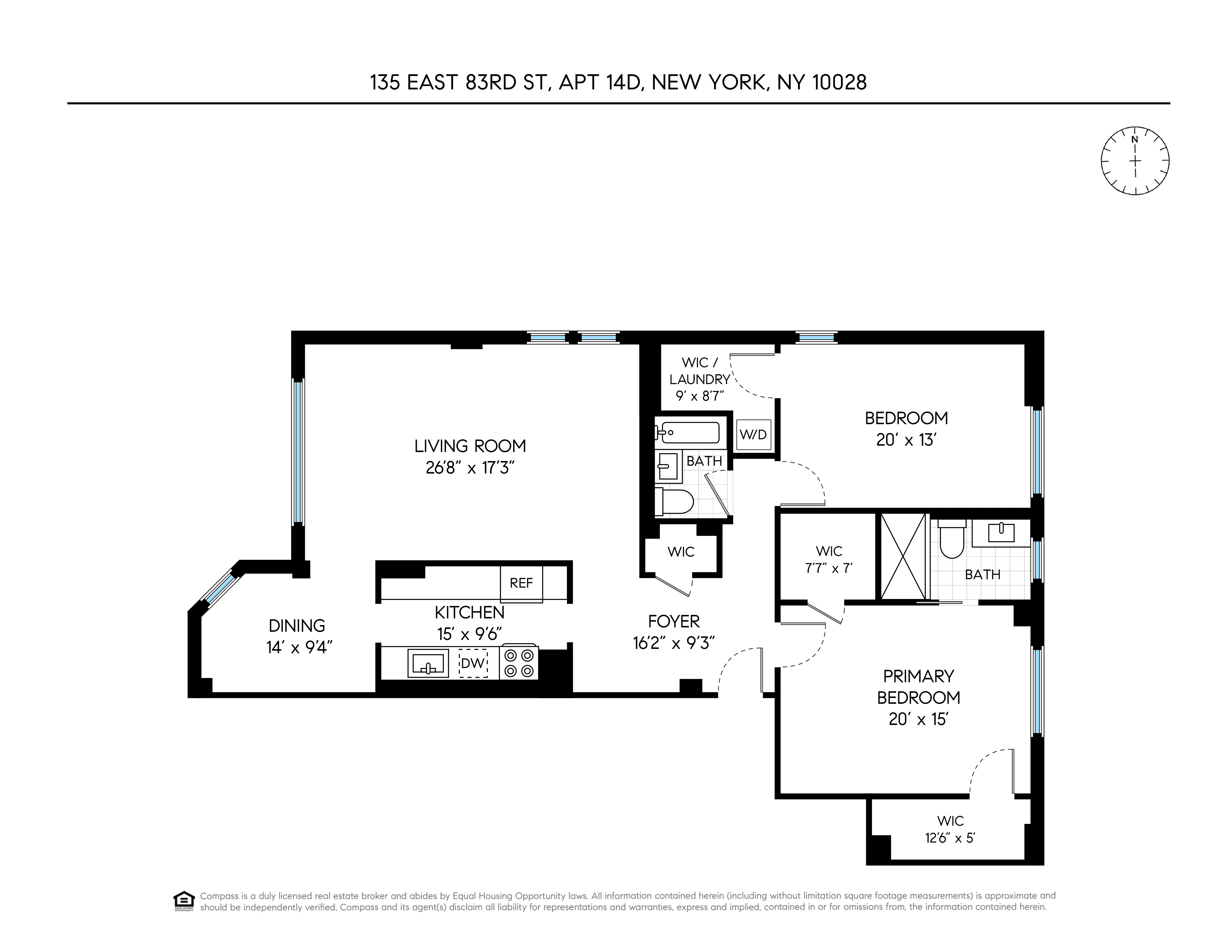 135 East 83rd Street, Unit 14D Manhattan, NY 10028 - Photo 8 of 8 a picture of a room with a floor to ceiling window