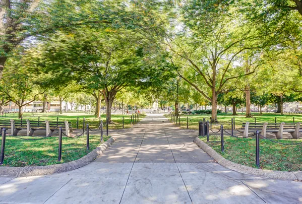 a front view of a building