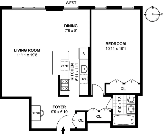 400 East 17th Street, Unit 711 Brooklyn, NY 11226 - Photo 11 of 12 a picture of a bench in a picture