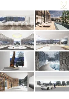 a view of lake and mountain