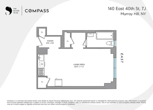 $399,000 | 140 East 40th Street, Unit 7J | Murray Hill