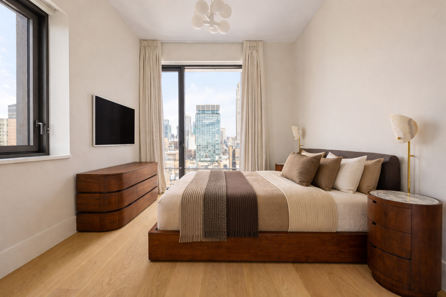 39 West 23rd Street, Unit PH Manhattan, NY 10010 - Photo 13 of 20 a bedroom with a bed window and couch