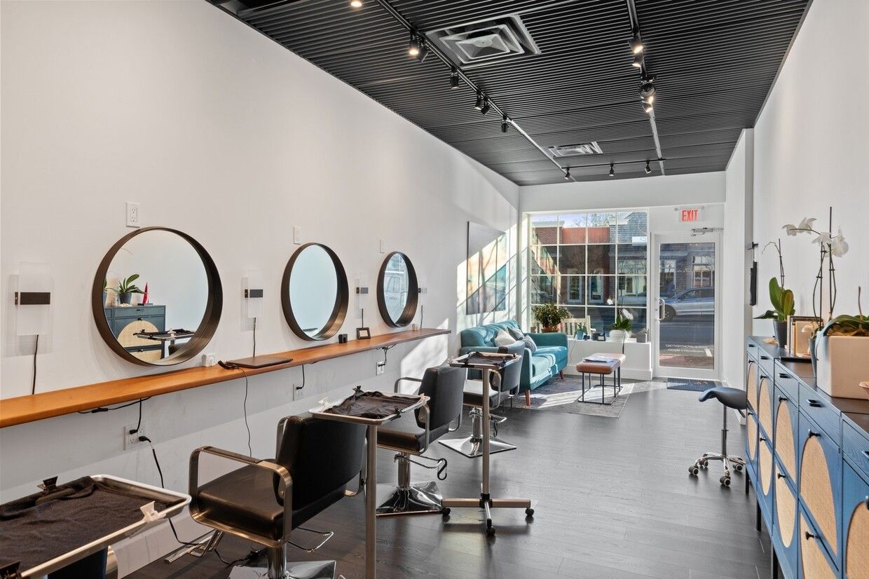 a front view of a building