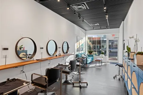 a front view of a building