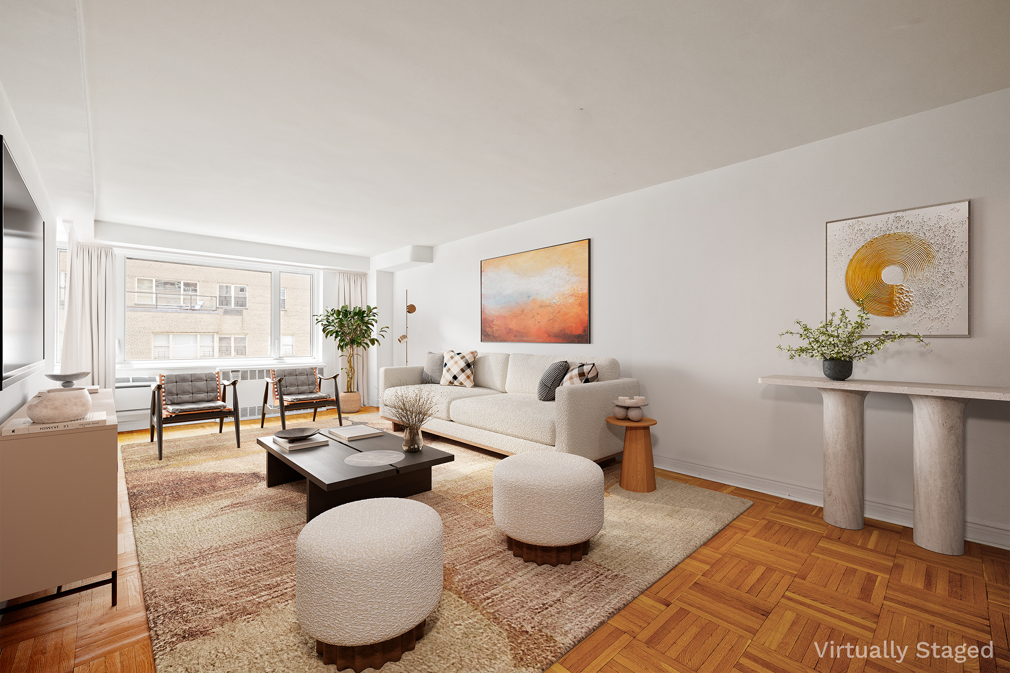 411 East 53rd Street, Unit 12D Manhattan, NY 10022 - Photo 3 of 15 a living room with furniture