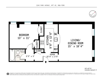 $4,300 | 1240 Park Avenue, Unit 4C | Upper East Side