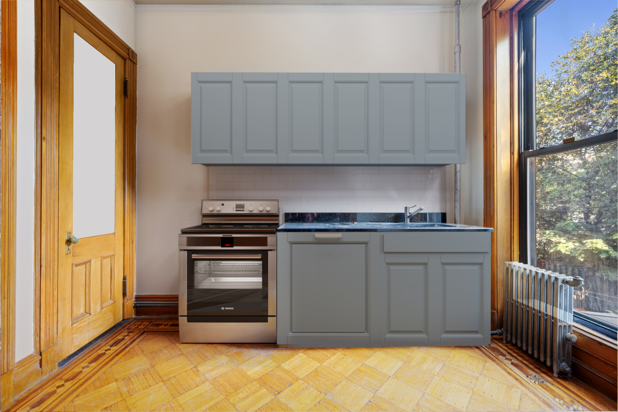 778 Quincy Street, Unit 2 Brooklyn, NY 11221 - Photo 5 of 14 a kitchen with a stove and a cabinet