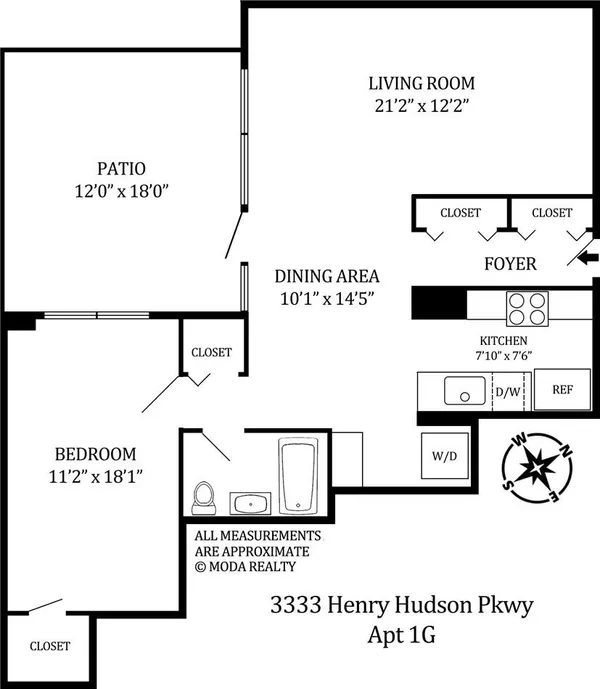 $360,000 | 3333 Henry Hudson Parkway, Unit 1G | Riverdale