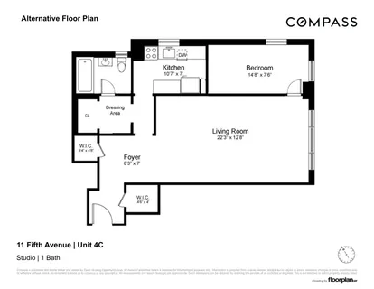 $895,000 | 11 5th Avenue, Unit 4C | Greenwich Village