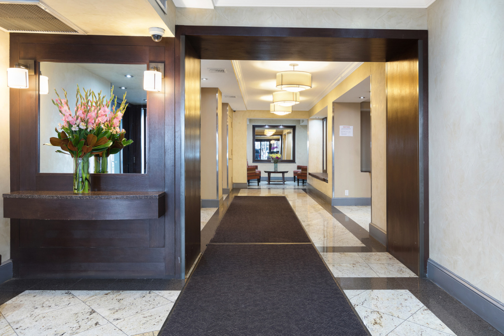 2166 Broadway, Unit 5C Manhattan, NY 10024 - Photo 8 of 11 a view of lobby with a hallway and wooden floor