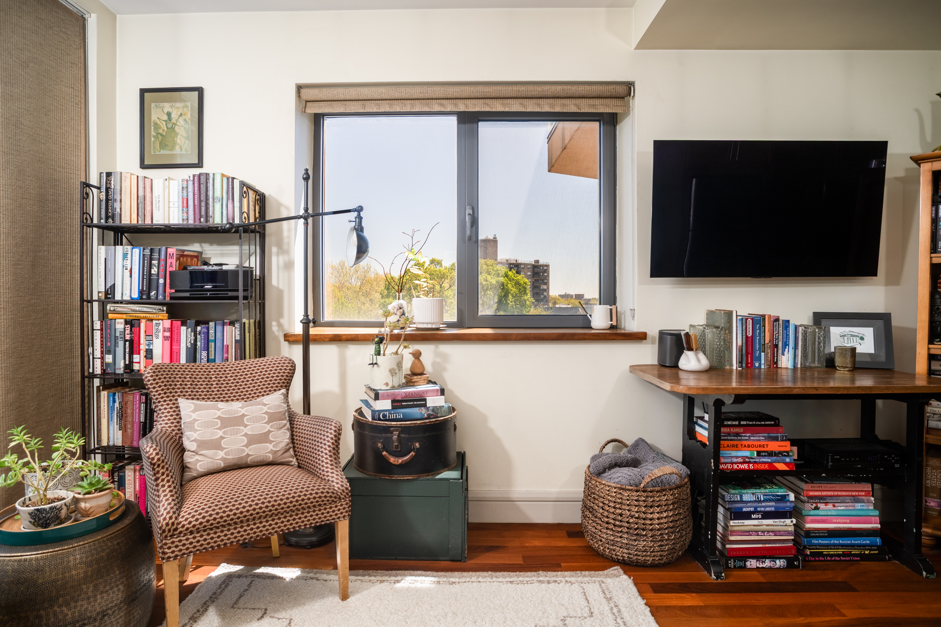 346 Coney Island Avenue, Unit 602 Brooklyn, NY 11218 - Photo 4 of 12 a bedroom with furniture and a flat screen tv