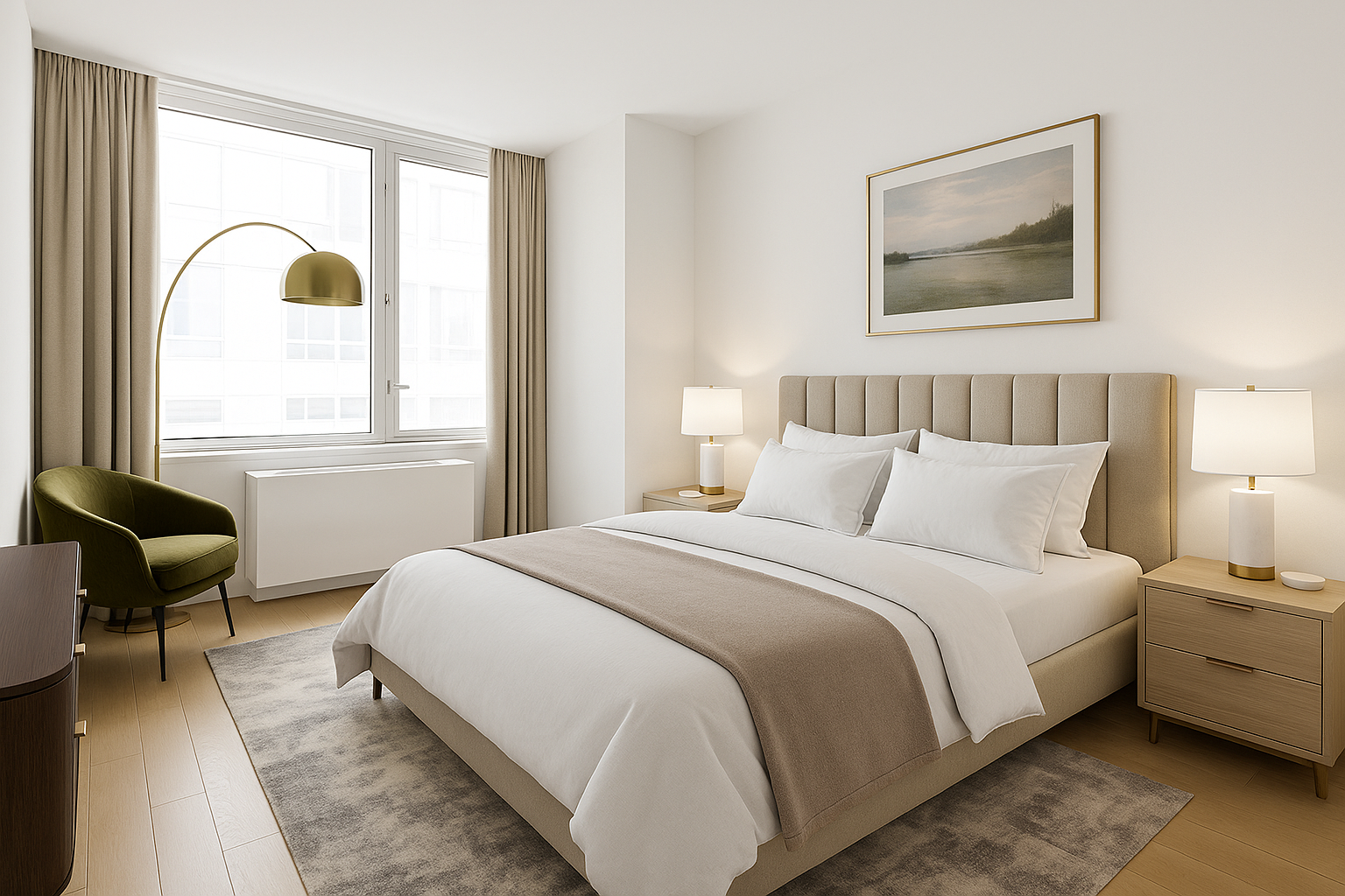 22 North 6th Street, Unit 7I Brooklyn, NY 11249 - Photo 4 of 19 a bedroom with a bed and a window