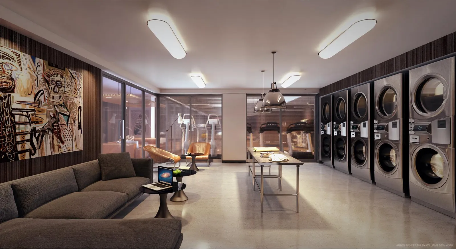 300 East 64th Street, Unit 26B Manhattan, NY 10065 - Photo 23 of 26 a living room with furniture ceiling fan and a rug
