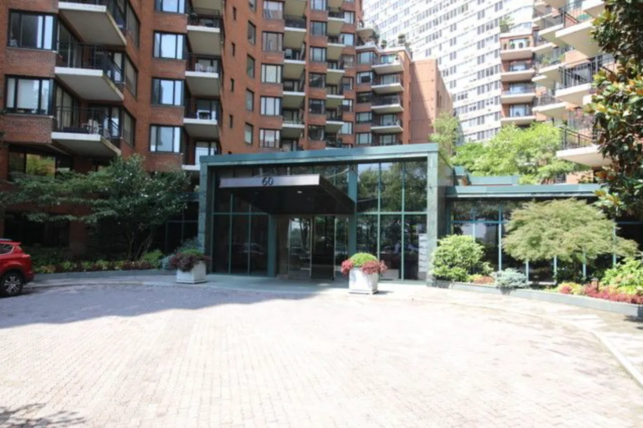 a view of a building with a outdoor space