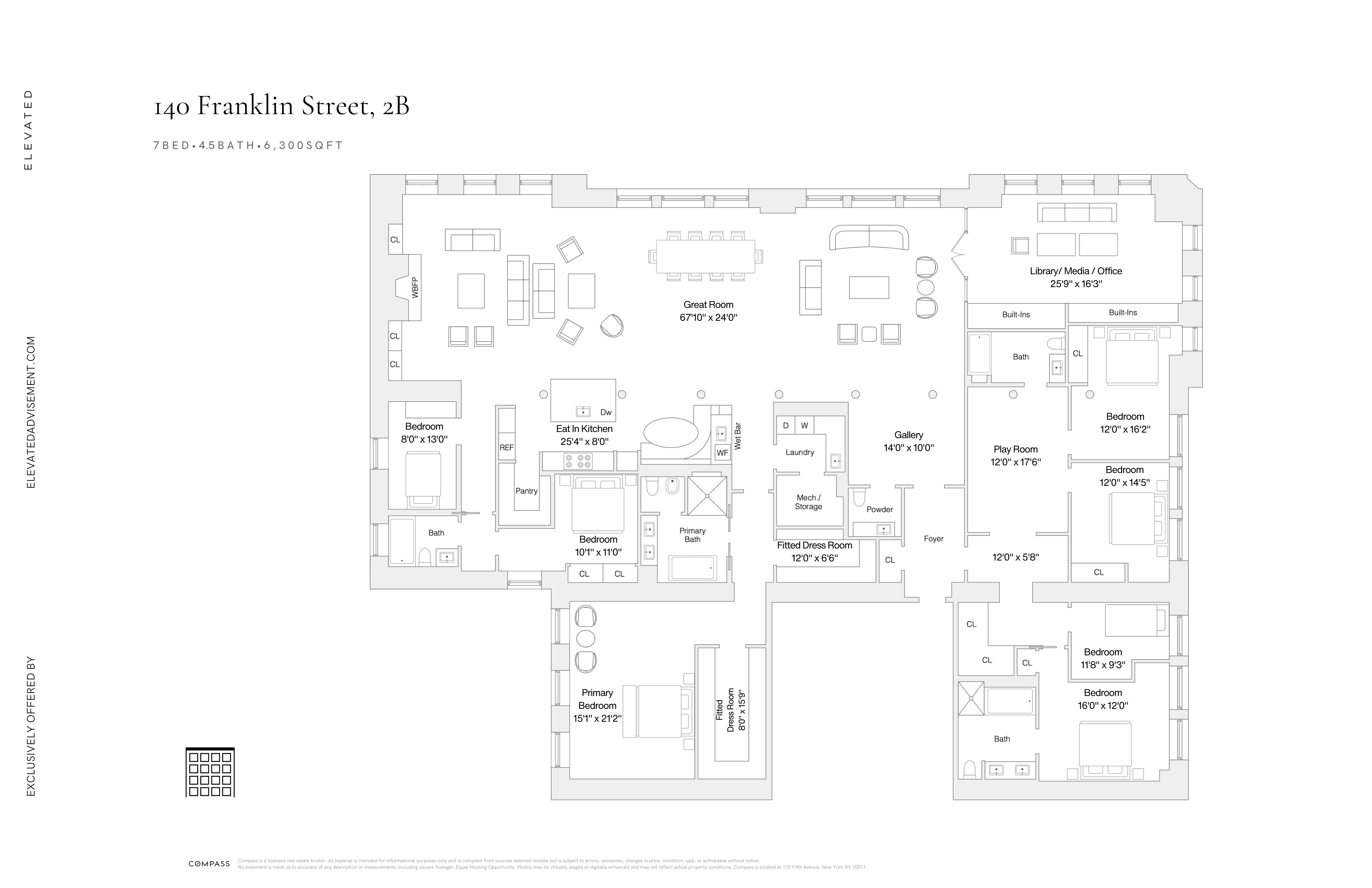 140 Franklin Street, Unit 2B Manhattan, NY 10013 - Photo 14 of 14 a picture of a floor plan