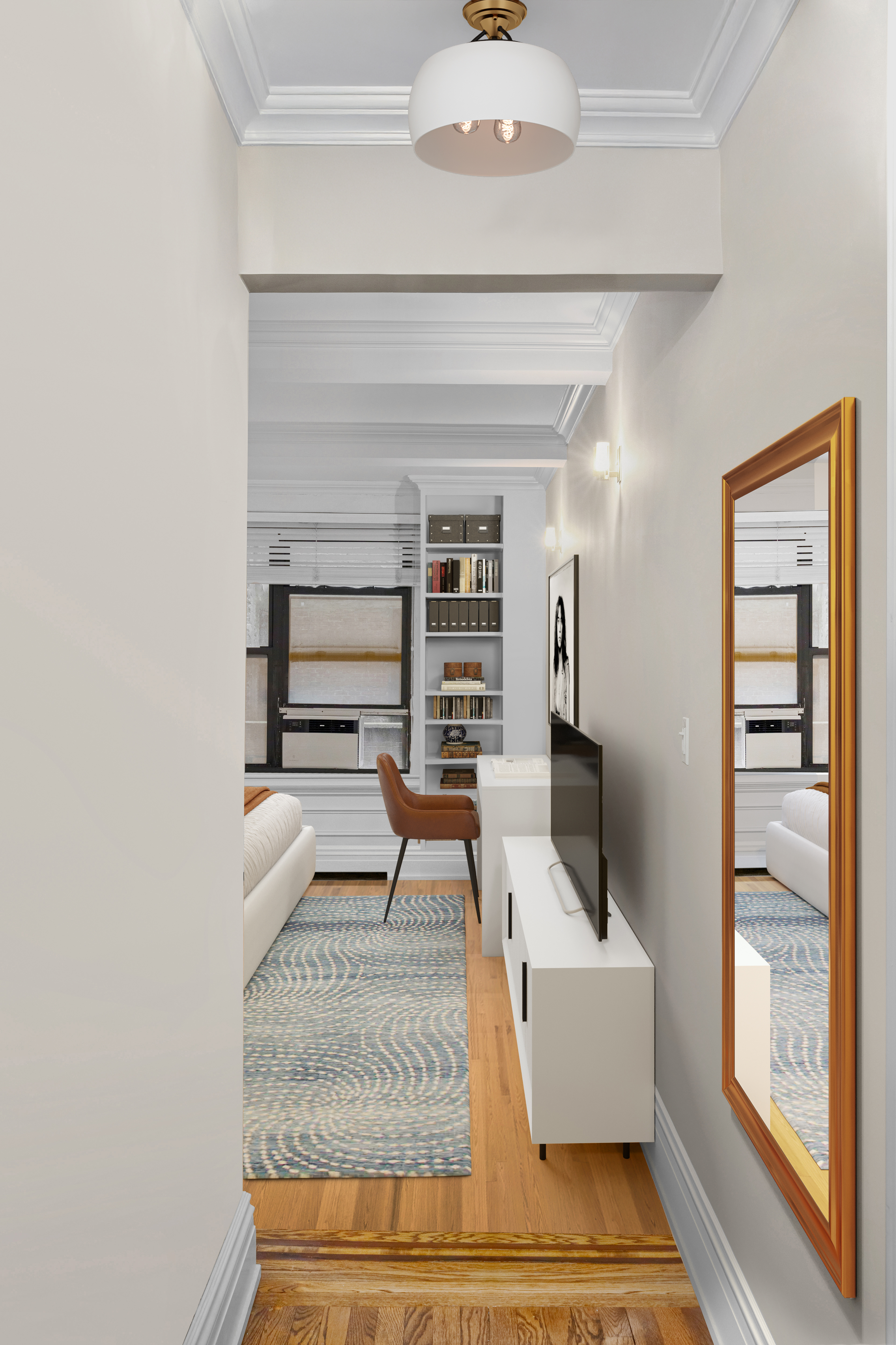 235 West 102nd Street, Unit 3B Manhattan, NY 10025 - Photo 10 of 20 a living room with furniture and a rug