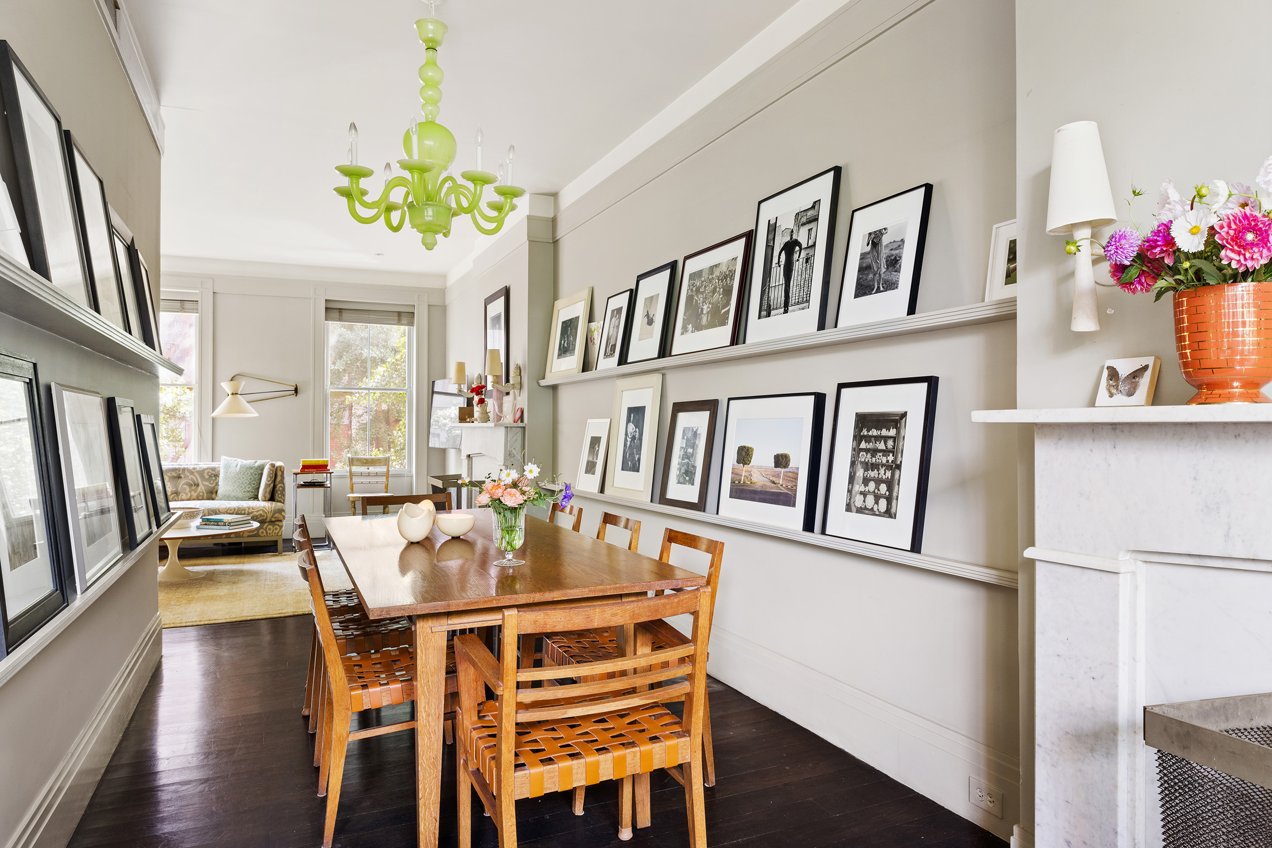 25 Perry Street Manhattan, NY 10014 - Photo 14 of 32 a view of a dining room with furniture and a chandelier