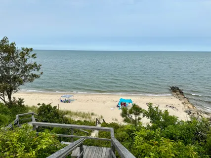 a view of a lake from a balcony