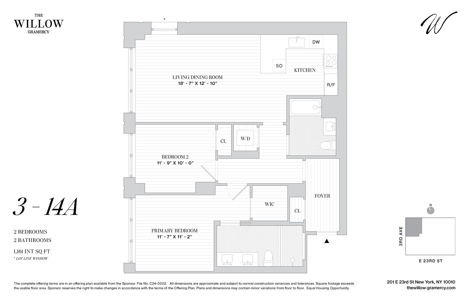 $2,075,000 | 201 East 23rd Street, Unit 3A | Gramercy