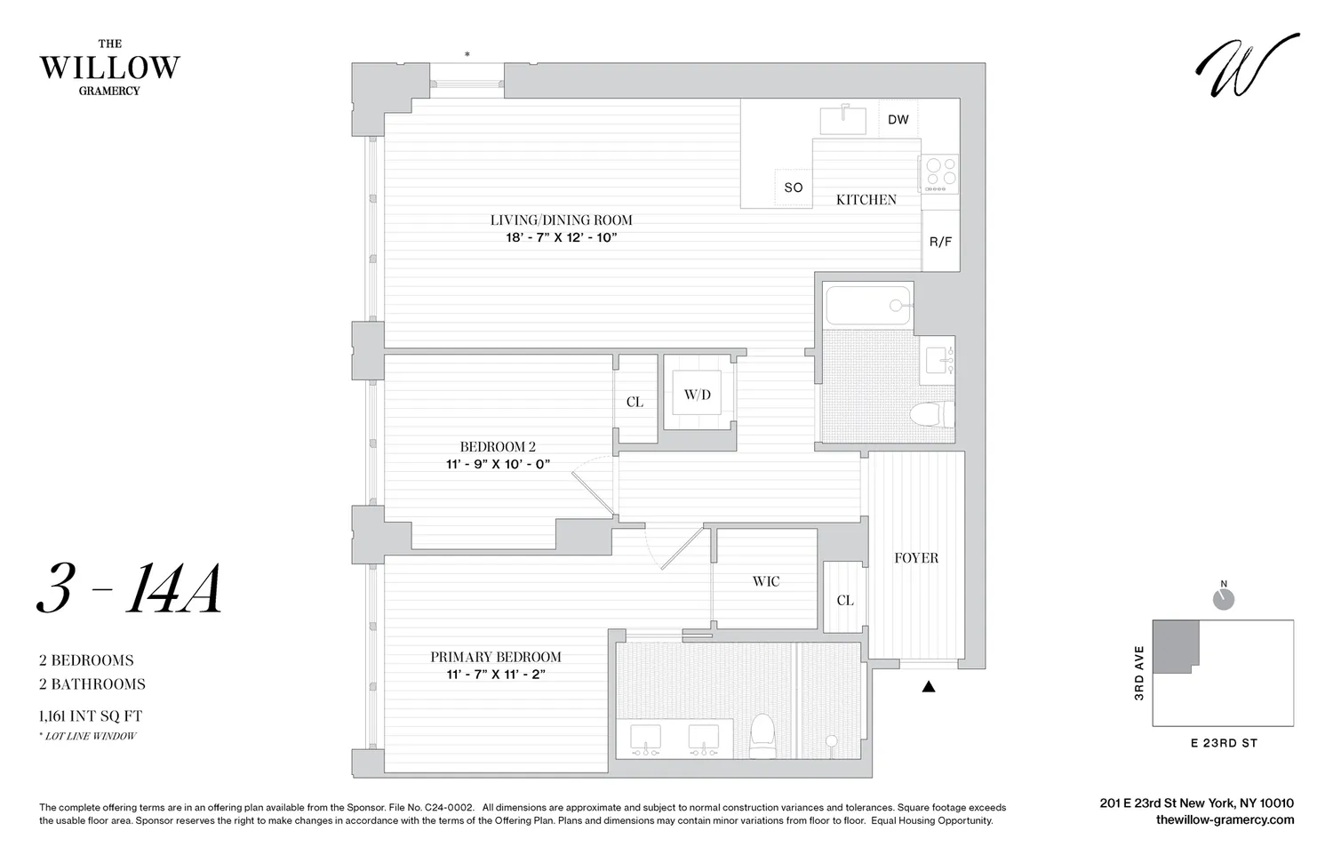 $2,075,000 | 201 East 23rd Street, Unit 3A | Gramercy