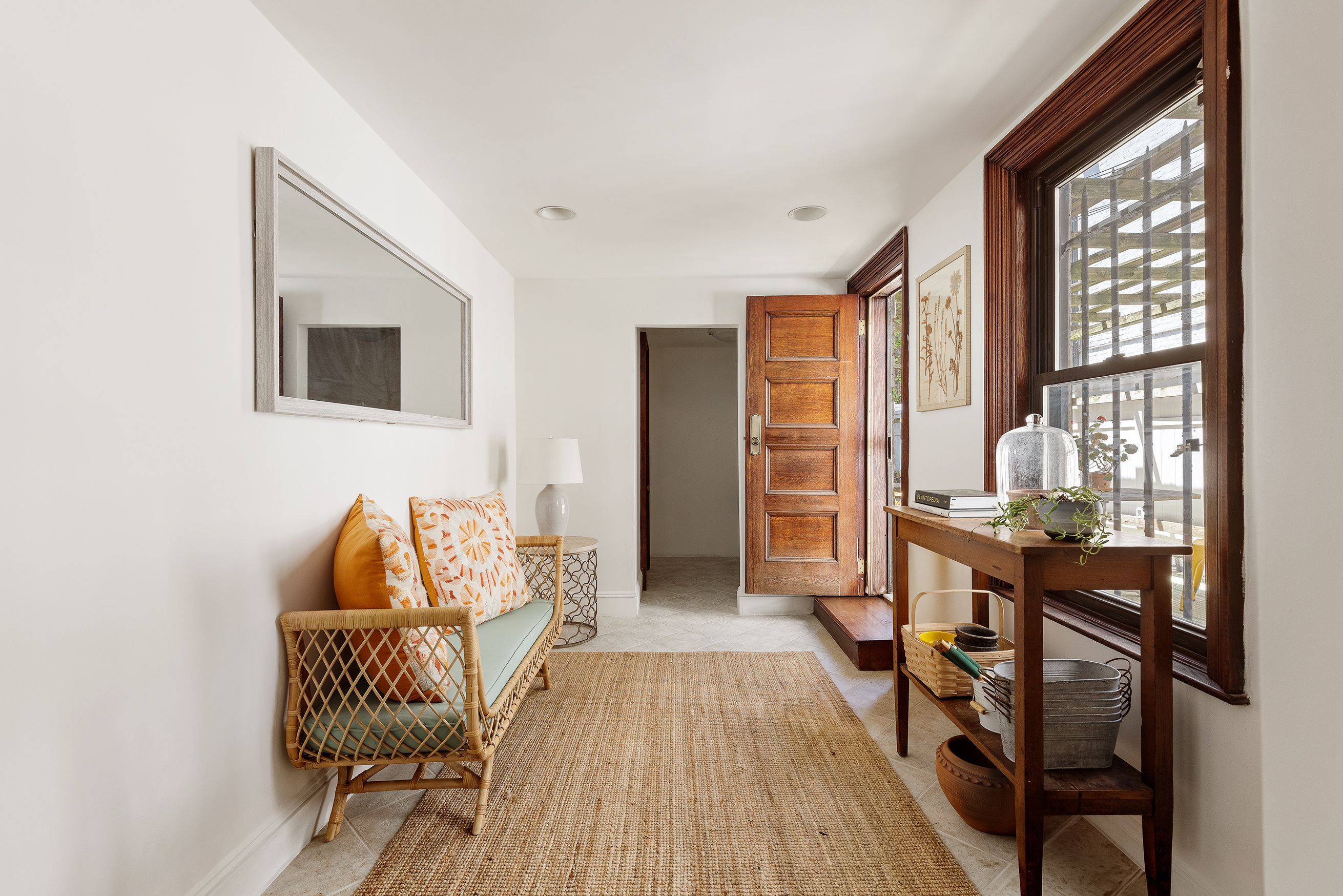 608 2nd Street Brooklyn, NY 11215 - Photo 17 of 34 a living room with furniture and a wooden floor