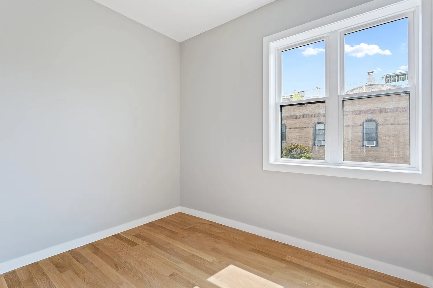 an empty room with a window