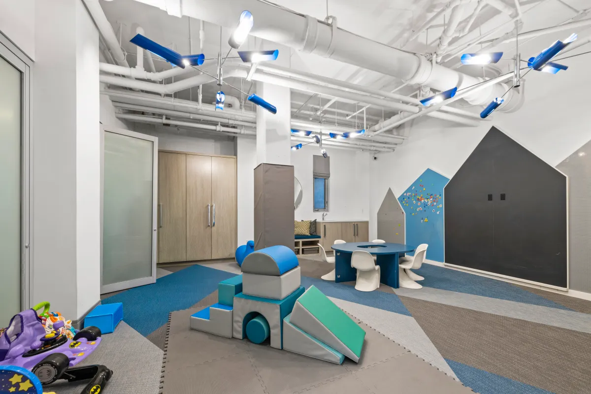 a living room filled with furniture