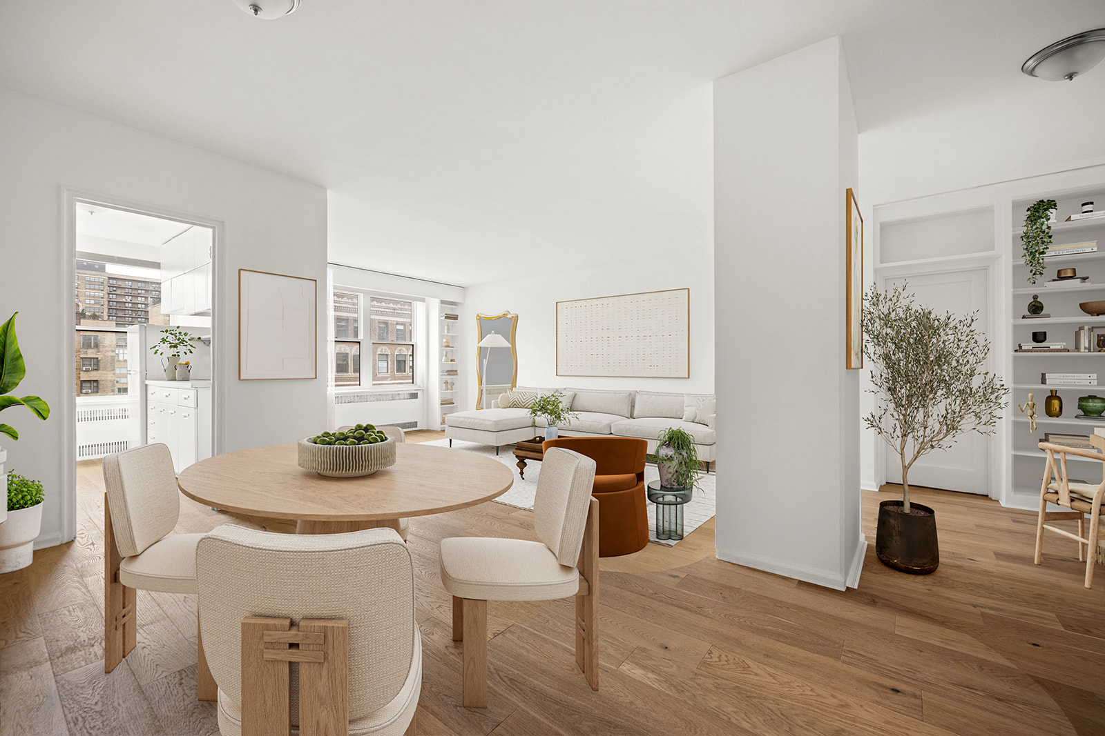 263 West End Avenue, Unit 13F Manhattan, NY 10023 - Photo 7 of 22 a dining room with furniture and wooden floor