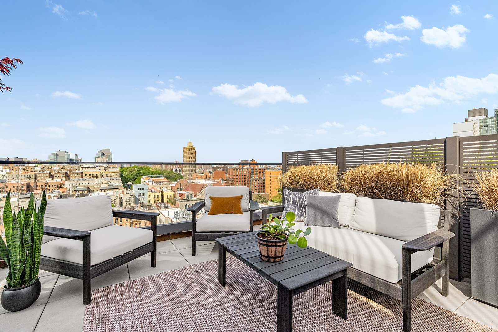 11 Hancock Place, Unit PH201 Manhattan, NY 10027 - Photo 6 of 10 a roof deck with couches and potted plants