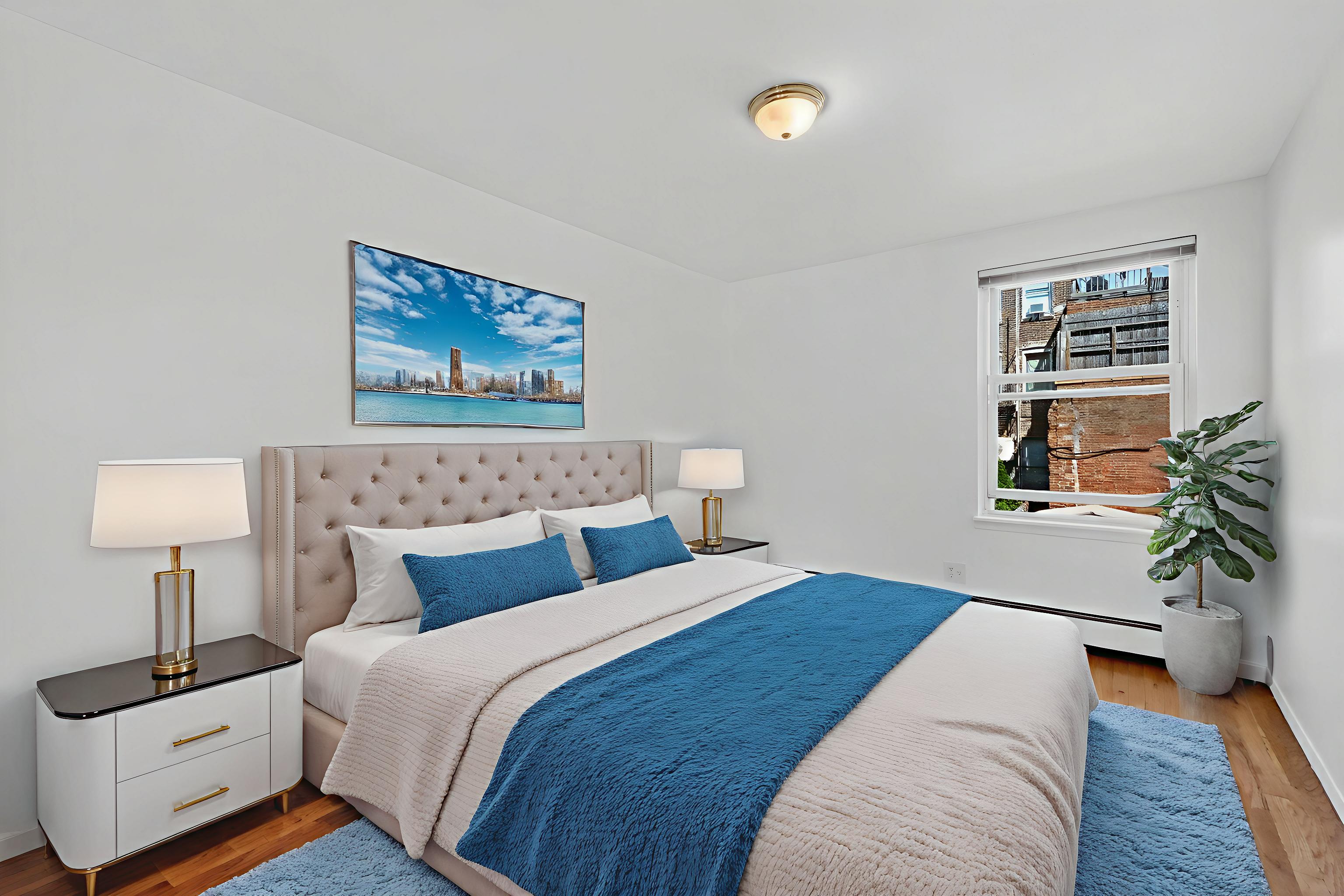 81 President Street, Unit 51-A Brooklyn, NY 11231 - Photo 20 of 27 a bedroom with bed and a potted plant