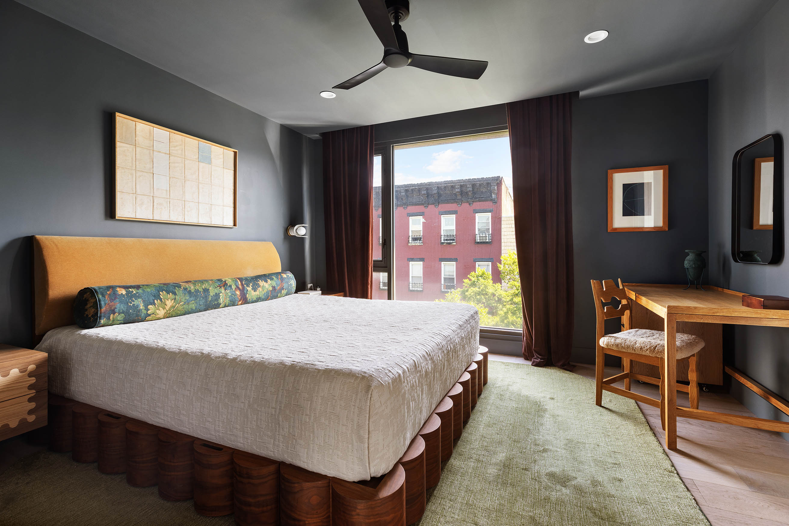 220 North 6th Street, Unit PH Brooklyn, NY 11211 - Photo 6 of 15 a bedroom with a bed and a chandelier