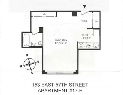 $430,000 | 153 East 57th Street, Unit 17F | Midtown East