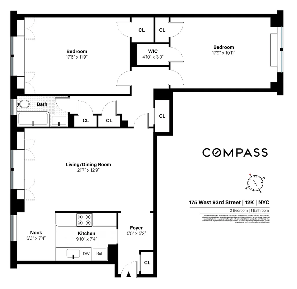 $995,000 | 175 West 93rd Street, Unit 12K | Upper West Side